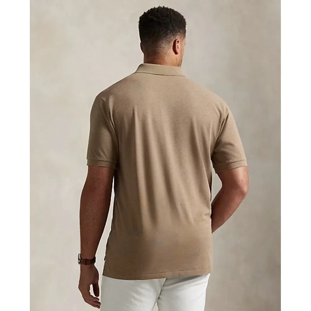 Polo Ralph Lauren Cotton Polo Shirt Men's Big & Tall 4XB Tan Brown Heather NWT